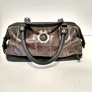 Jax Originals Jackson Brown Black Faux Leather Bag